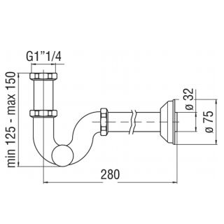 Сифон для раковины AV00105/2CR